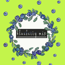 Цветной венок из черники 