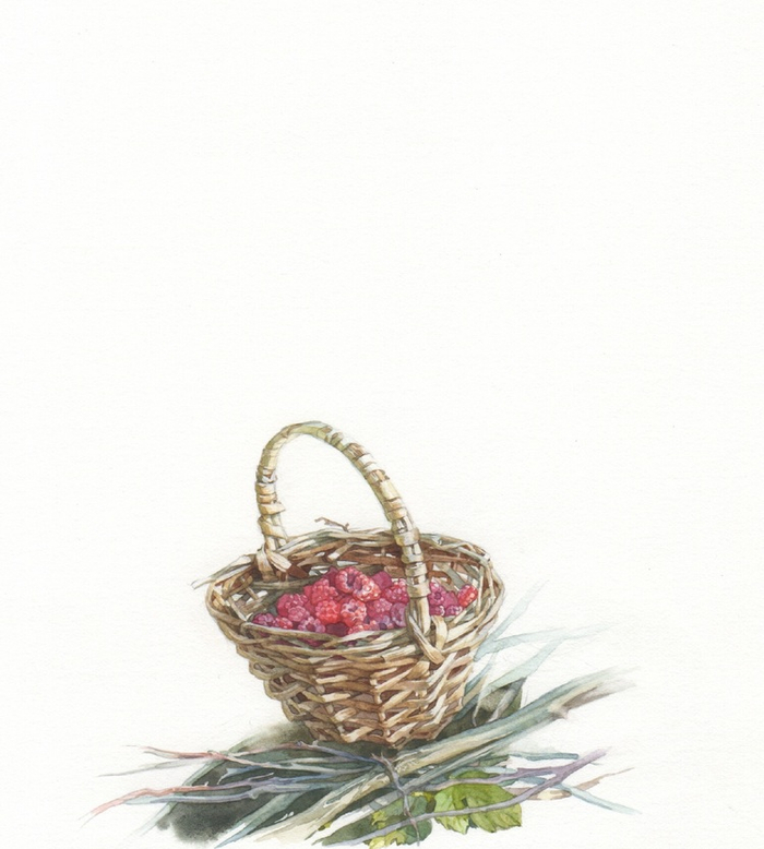 Корзинка с малиной