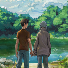 Иллюстрация к манге "Серая бабочка"