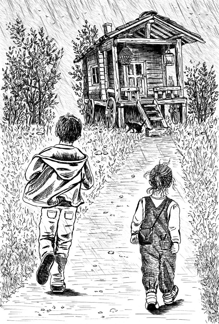 Иллюстрация к книге "Кошкин город. Бродячие истории" издательства Аквилегия-М