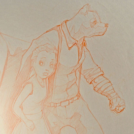 Набросок персонажей для комикса