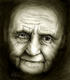 Старичок (шариковая ручка, фотошоп)