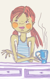 девочка с кофе