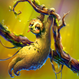 Ленивец на ветке