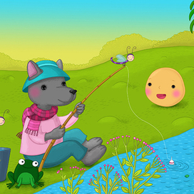 Колобок и волк