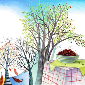 Вишенка и дерево