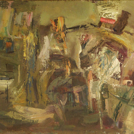 облако на красной крыше. осень