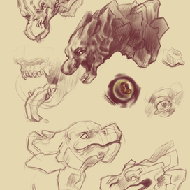 скетч драконов