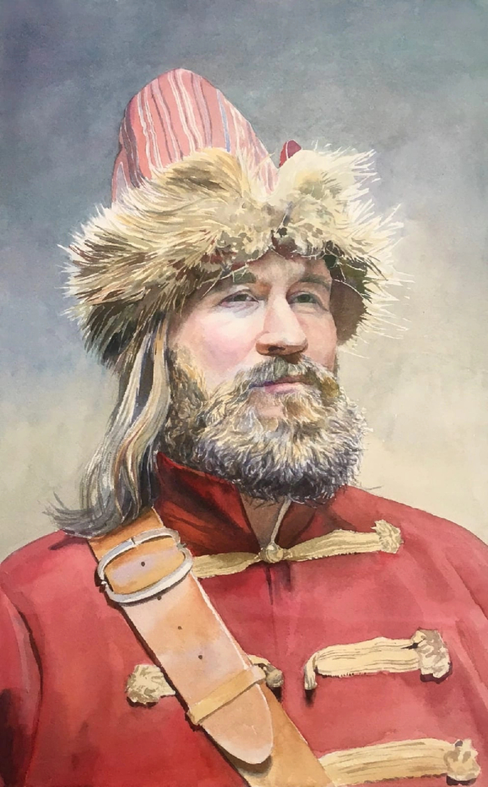 Портрет Антона в стрелецком костюме Московского царства