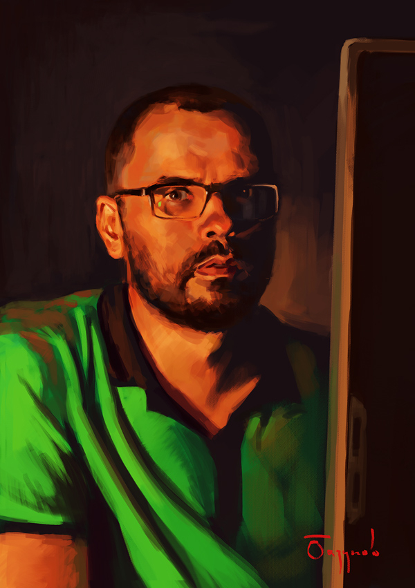 Автопортрет в зеленом