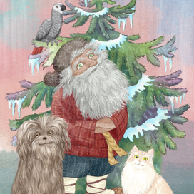 У новогодней ёлки