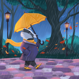 Дождливый ветреный день