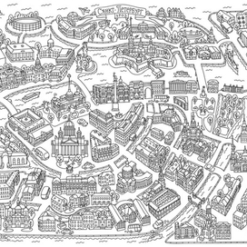 Санкт-Петербург. Раскраска 101х69