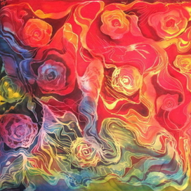 "Радость" шелковый платок 70х70