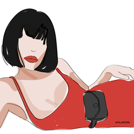 red dress .