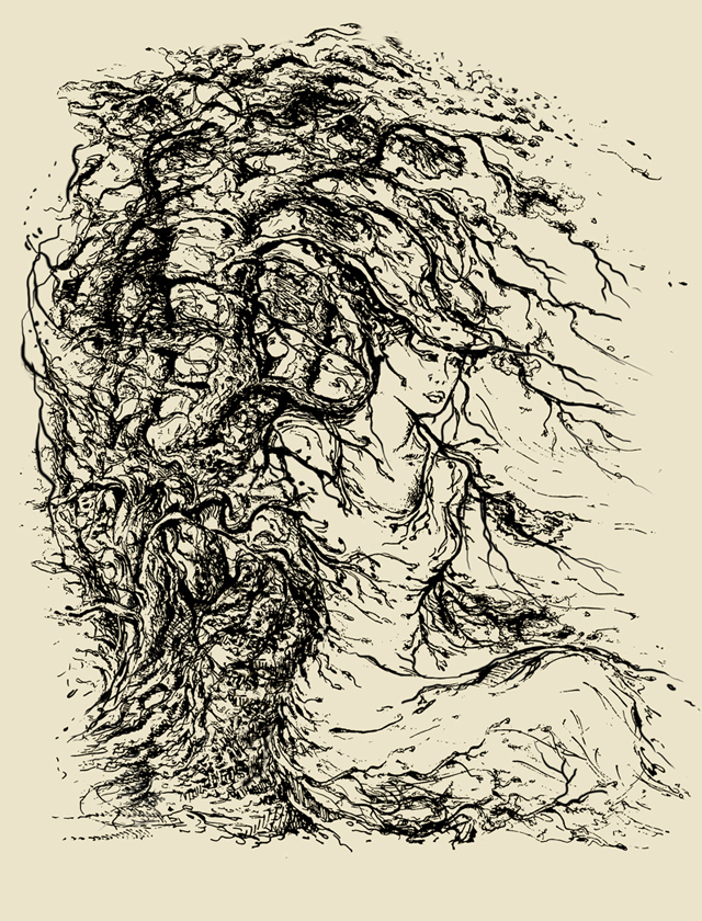 просто набросок тушью...настроенческое...