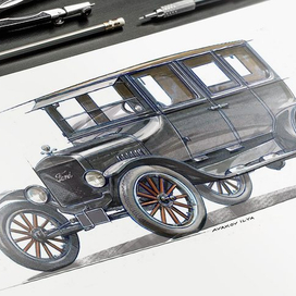Иллюстрация автомобиля Ford T