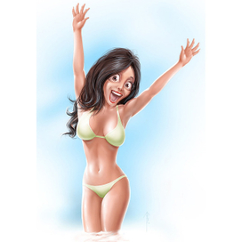 На пляже (фрагмент)