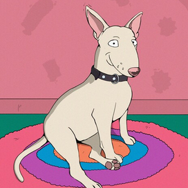 Стилизованный портрет бультерьера