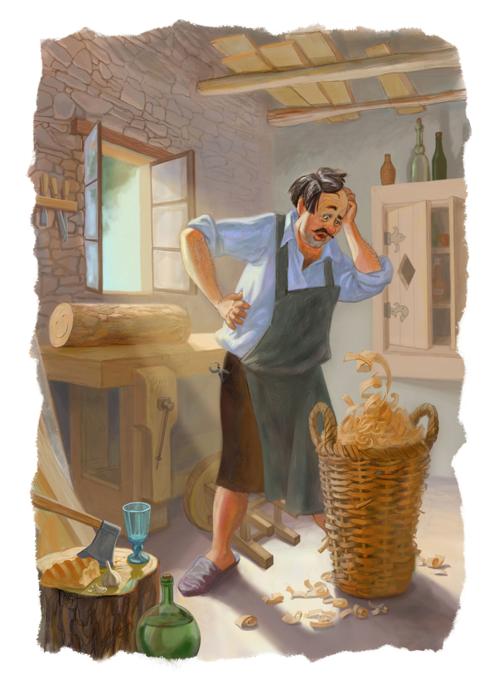 Иллюстрация к сказке "Пиноккио" для издательства"Kirjastus Papüürus"