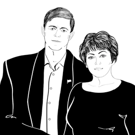 Двойной портрет под фольгирацию