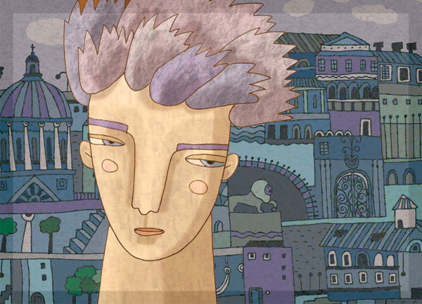 Открытка из серии "Люди большого города"