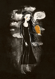 готично-мультяшный принт