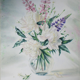 Пионы и люпины