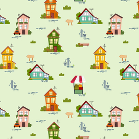 Паттерн с домиками