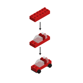 Схема сборки лего "Машинка"