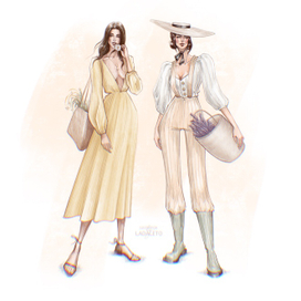 Иллюстрация девушки с цветами