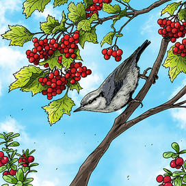 Птица на ветке