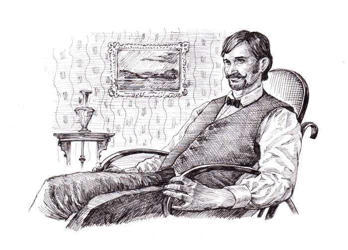 Навел порядок в комнате.  Стало как то необычно - вроде в гостях...Иллюстрация для рекламы акции пива в социальных сетях ТМ Velkopopovicky Kozel (Велкопоповицкий Козел)