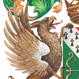 Фамильный герб. Фрагмент геральдической композиции