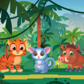 Графика для онлайн-курса по обучению детей.