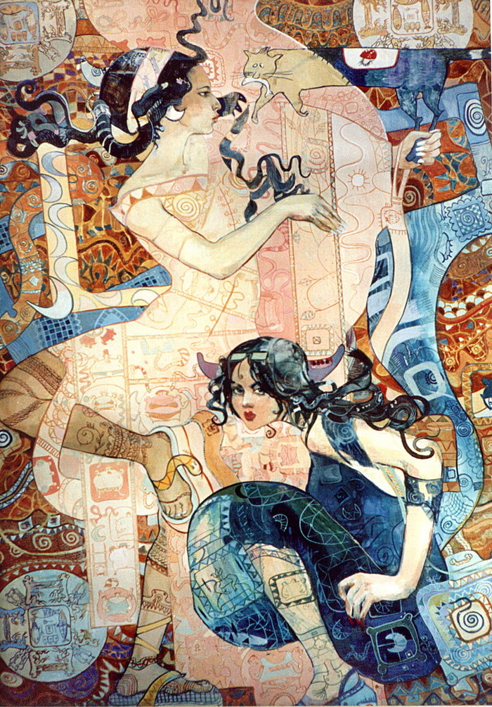 день да ночь ( картина маслом)