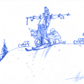 Иллюстрация в журнал "Крокодил".