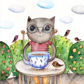 Кот в очках 