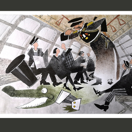 иллюстрация к сказке Корнея Чуковского "Крокодил"