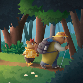 Мишки в лесу