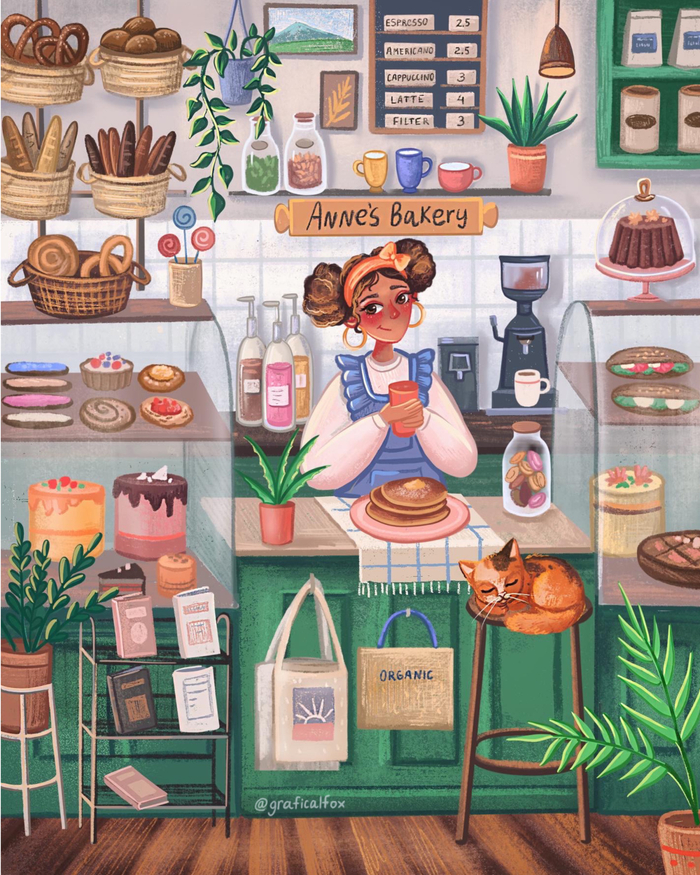 Девушка в кафе