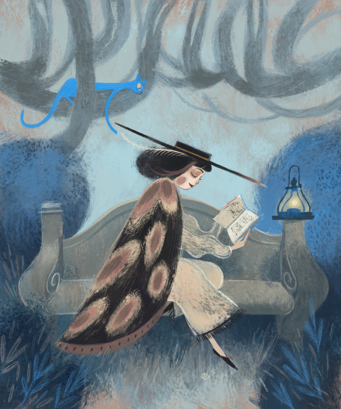 Луми читает книгу