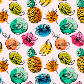 Узор с фруктами