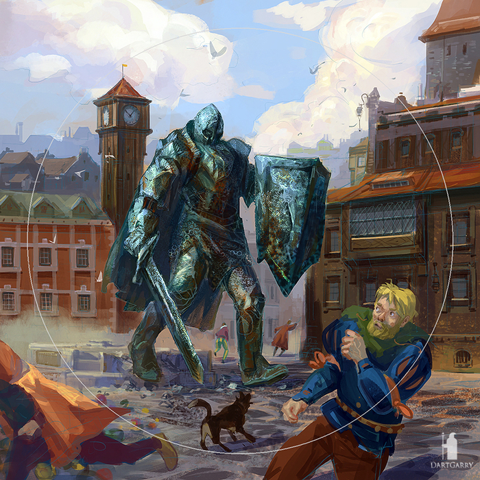 Шагающая статуя