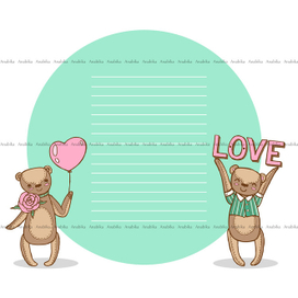 Открытка с мишками