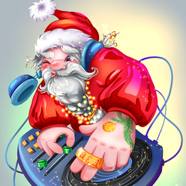 Дед Мороз - диджей. 