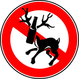 Знак ограничения для пьяных оленей