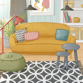 Комната. Фон для детской игры