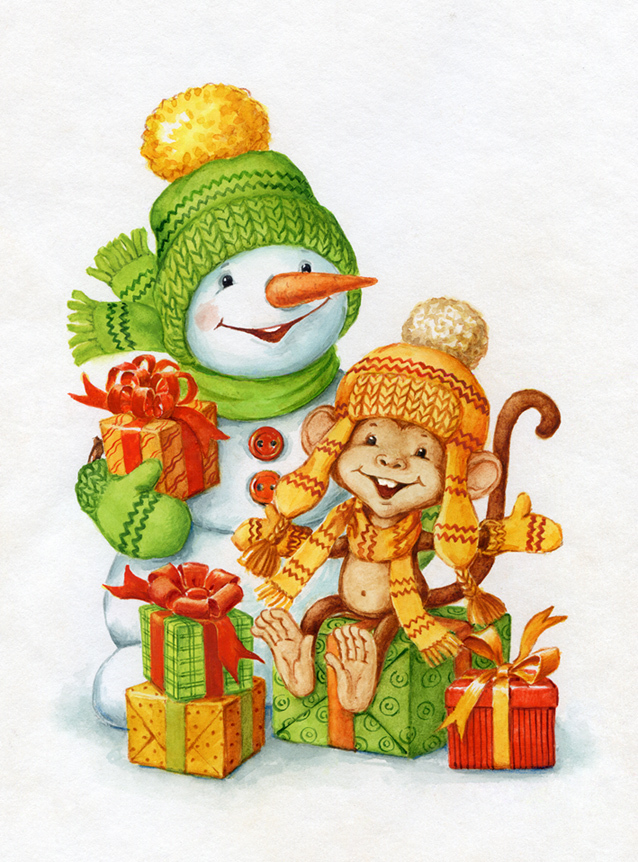 упаковка обезьянка