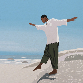 В белой рубахе